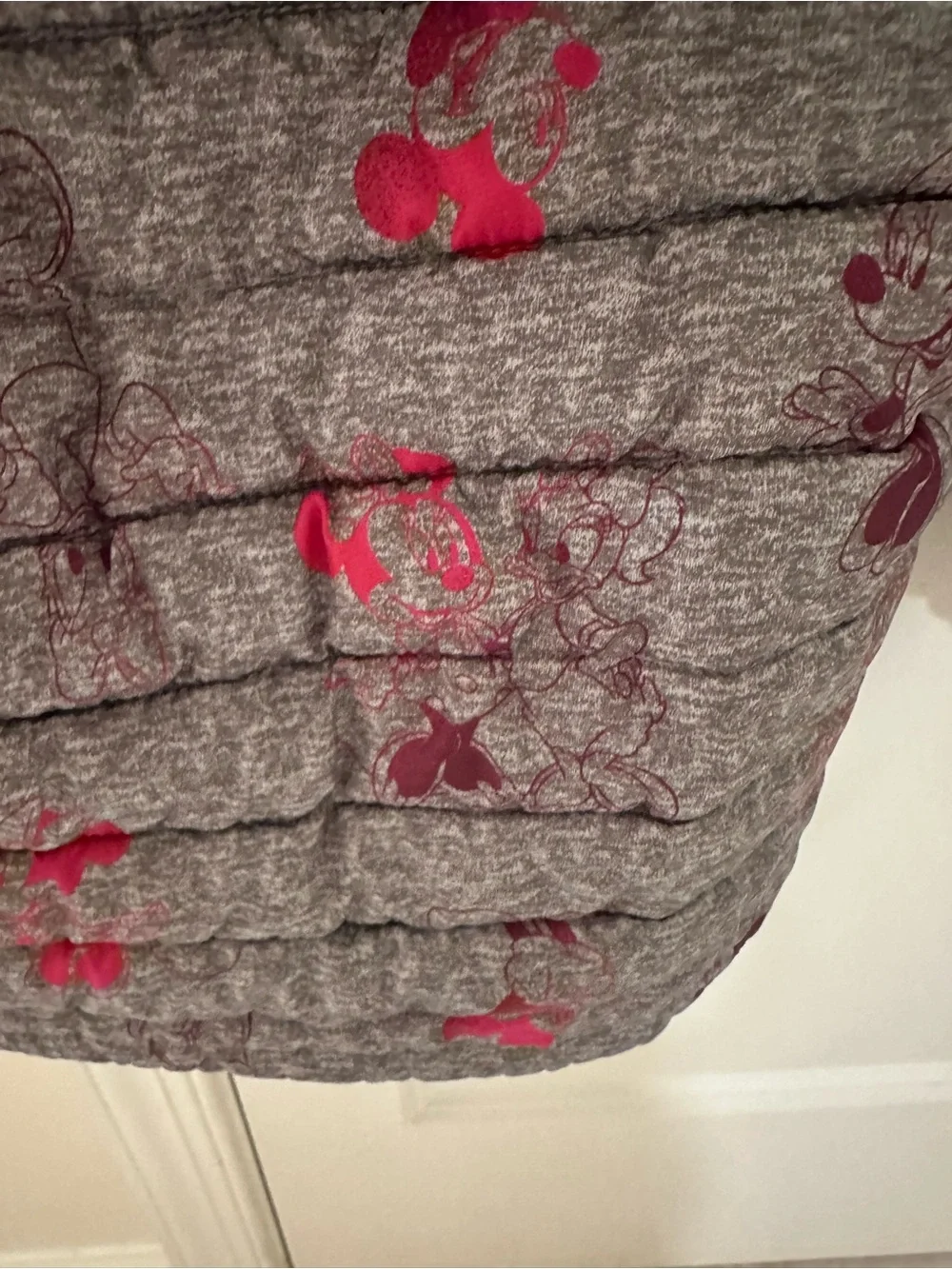 Disney Baby GAP Grey Puffer Jacket with Pink Accents and Hood